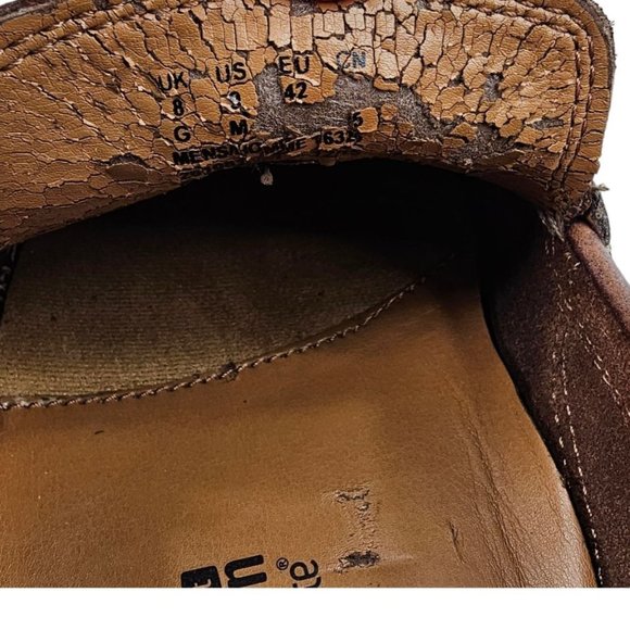 Clarks Collection Driving Mocs Penny Loafers Mens 9 Casual Shoes Brown Slip On - Picture 8 of 12